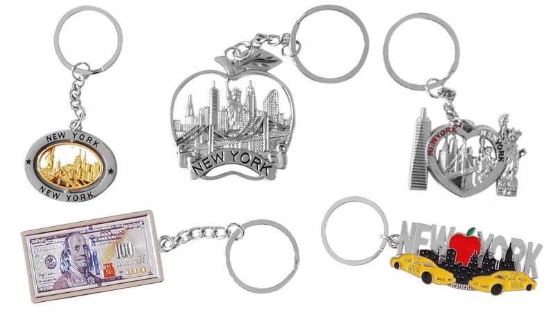Spark 12-Pack New York City Souvenir Keychains â€“ 3D Silver Metal NYC Landmark Set with Statue of Liberty, Empire State Building, Freedom Tower, Taxi Cab, USA Flag & Bottle Openers - Image 5